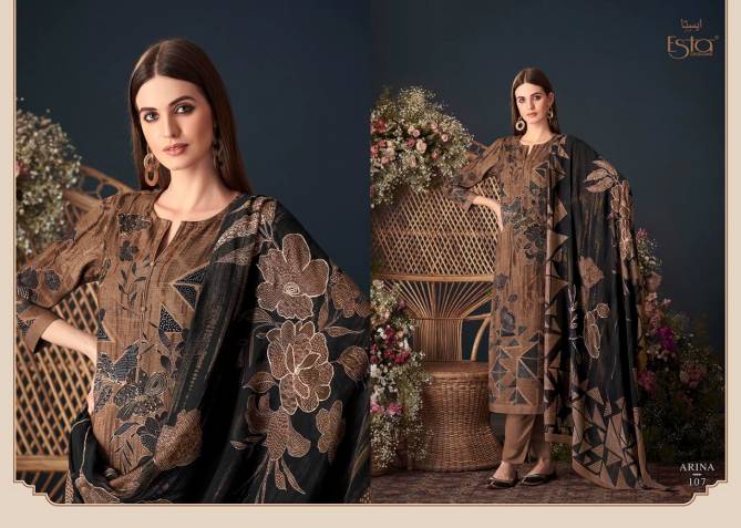 Arina By Esta Pashmina Printed Dress material Catalog